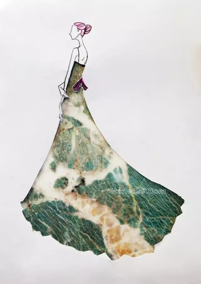 大理石紋理的裙子