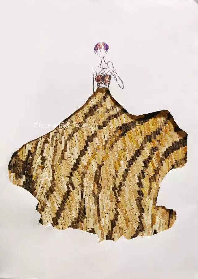 大理石紋理的裙子