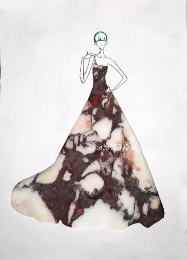 大理石紋理的裙子