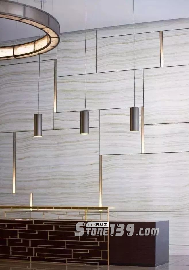 大理石+黃銅的墻面裝飾應用案例