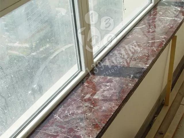 【石材家裝工藝】紫羅紅大理石窗臺板的安裝全過程