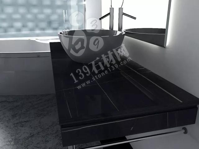 黑色石材帶根的三個品種（黑白根、茶玉、勞倫黑金）對比介紹