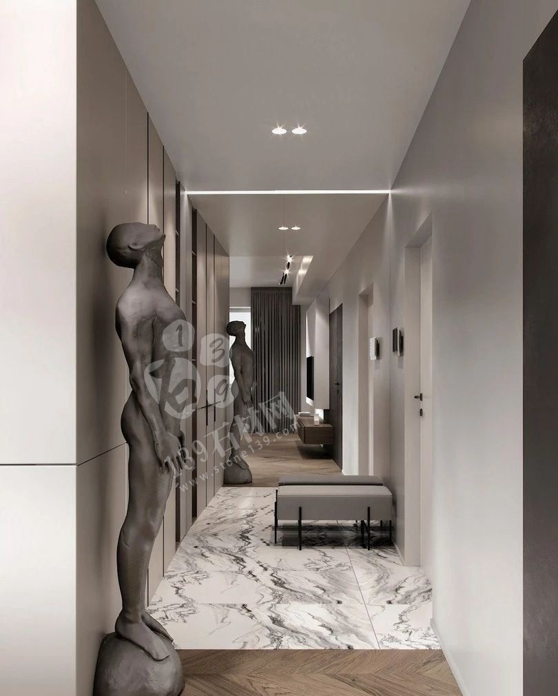 想要時尚潮流的玄關，試試大理石吧